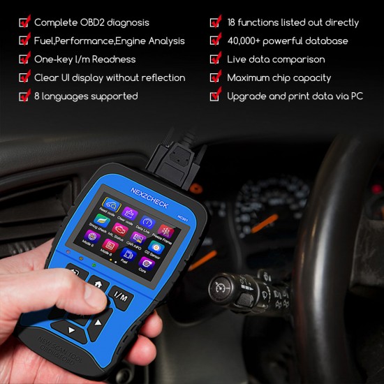 HUMZOR NexzCheck NC501 OBD2/EOBD Scanner for Universal Vehicles